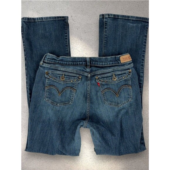 Levi's Denim - Levi's 515 Bootcut Jeans Women's 12M (32x30) Dark Wash Flap Pockets Western Y2K